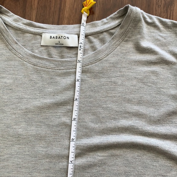 Babaton Crop Heather Grey Tshirt - L - Picture 5 of 8